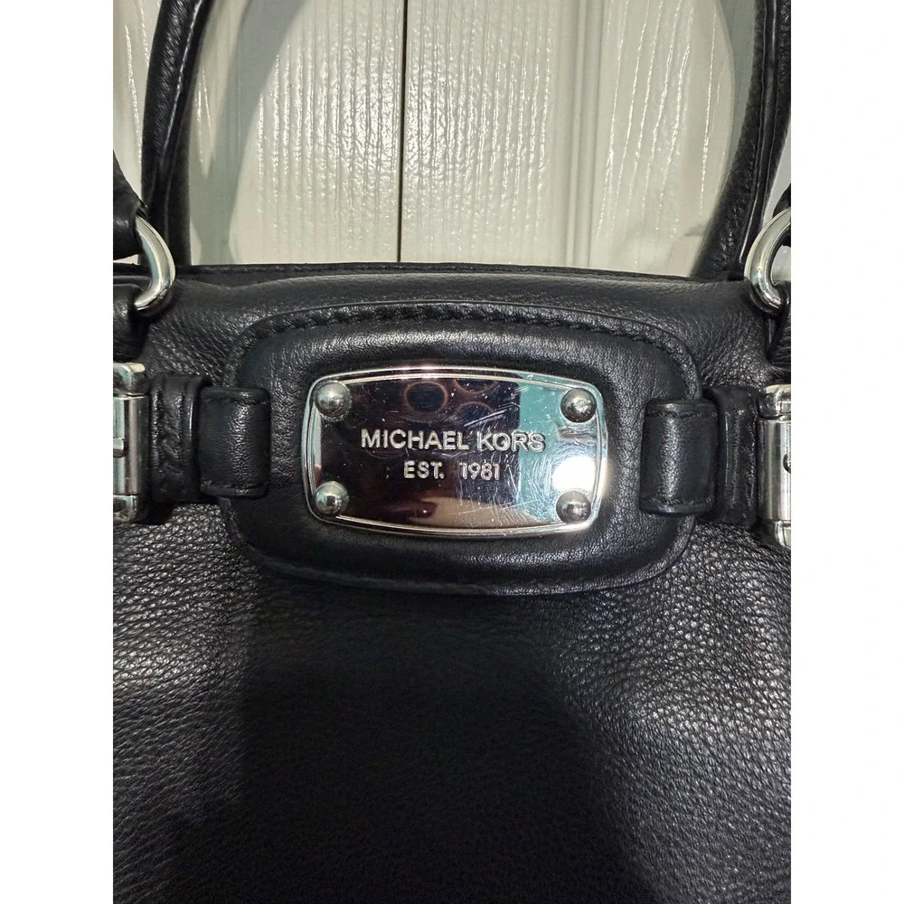 Michael Kors Women's Hamilton Medium‎ Satchel Black Bag